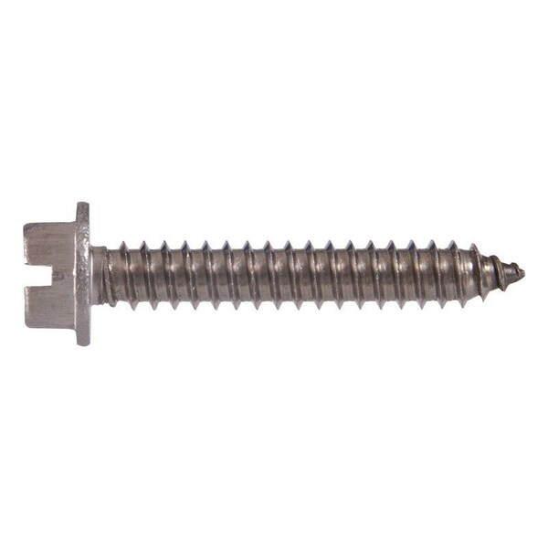 Hillman HILLMAN No. 12 X 1-1/2 in. L Slotted Hex Washer Head Sheet Metal Screws 100 pk 0823120 - main